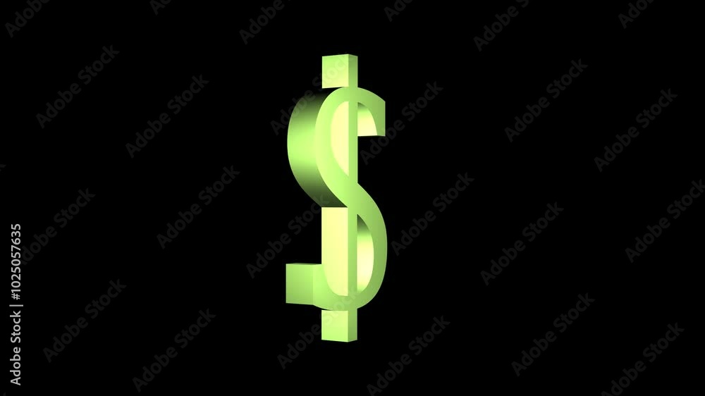 dollar symbol 3d isolated on black background. dollar symbol 3d isolated on black background.