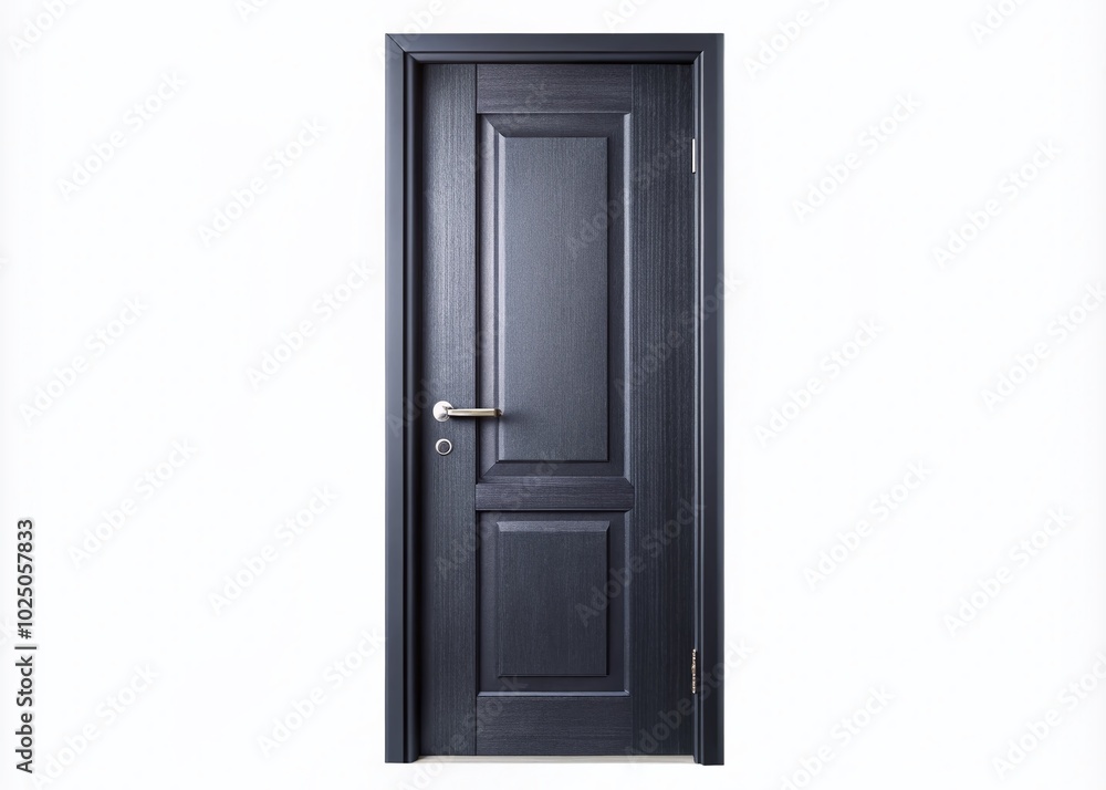 Black Metallic Door Element Isolated on White Background for Architectural and Design Projects, Home Renovation Ideas, Black Metallic Door Element Isolated on White Background for Architectural and Design Projects, Home Renovation Ideas,