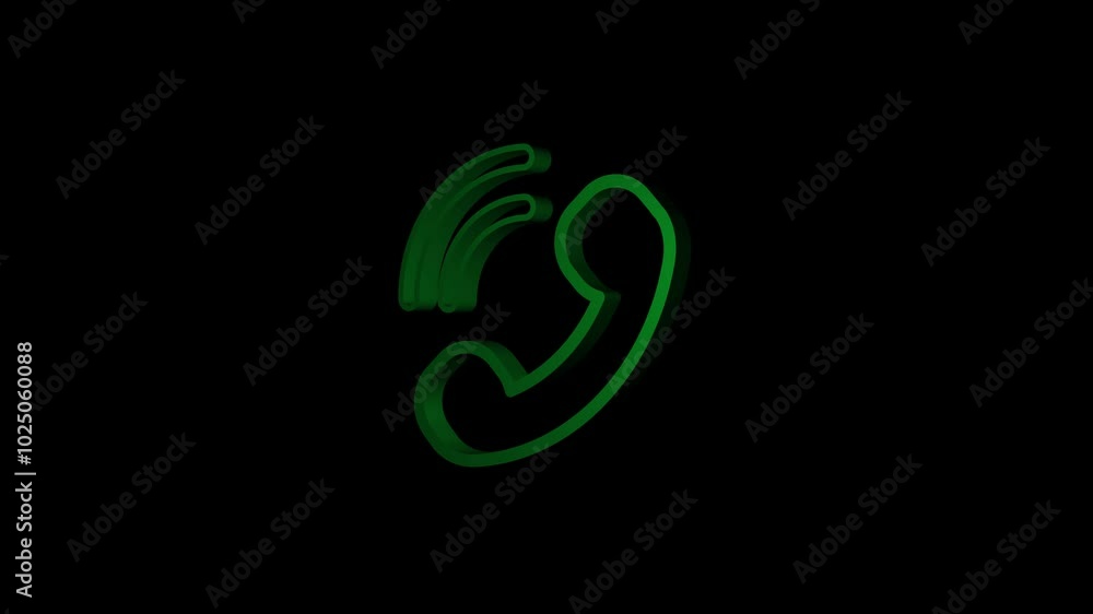 calling 3d sign animation on black background. calling 3d sign animation on black background.