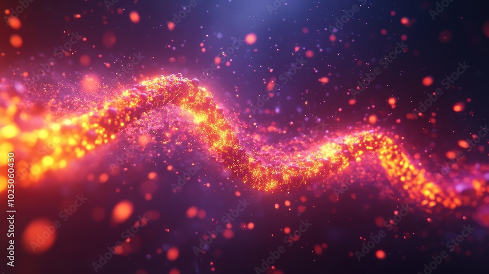 Glowing DNA Illustration for Scientific Inspiration