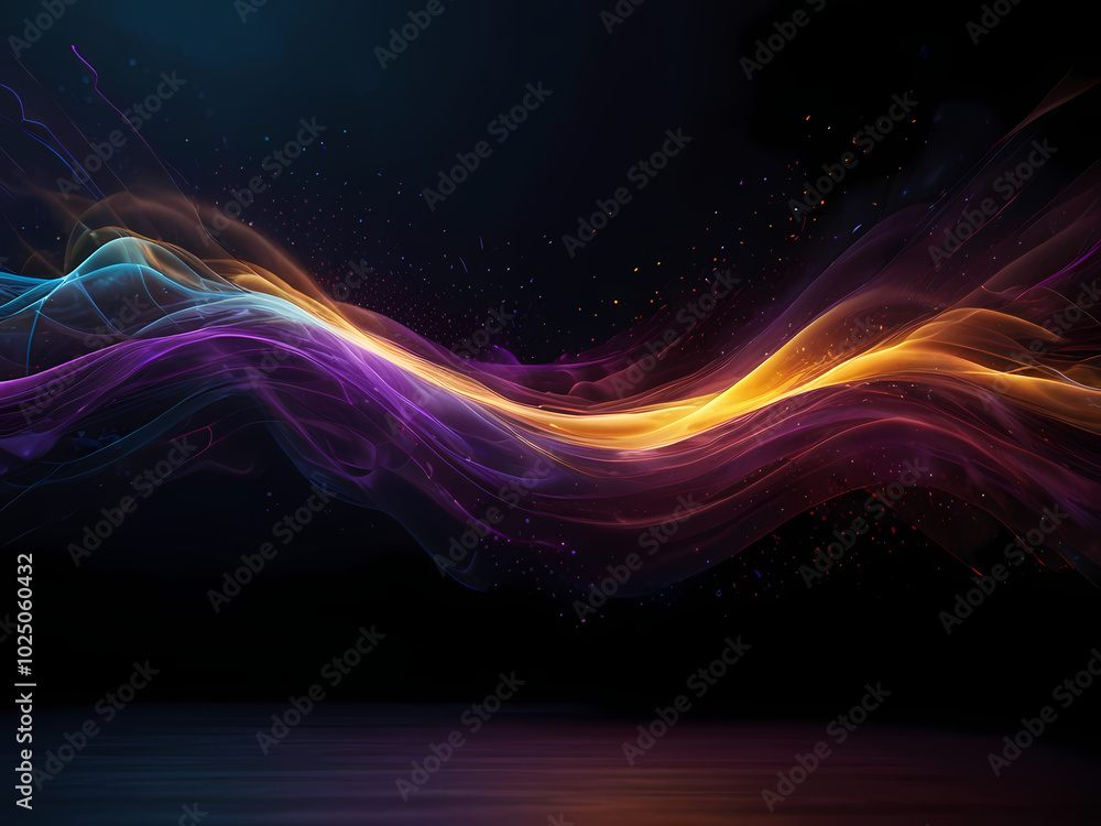 Fototapeta premium a cinematic photograph featuring a mesmerizing abstract light background, evoking a sense of dynamism and energy, with soft, ethereal wisps of light swirling together in shades of deep blues, purples