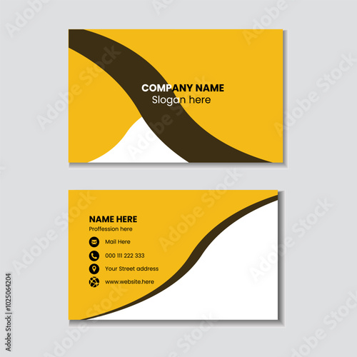 Business Card Design Template. Editable Vector Illustration.