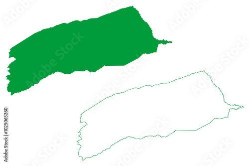 Correntina municipality (Bahia state, Municipalities of Brazil, Federative Republic of Brazil) map vector illustration, scribble sketch Correntina map