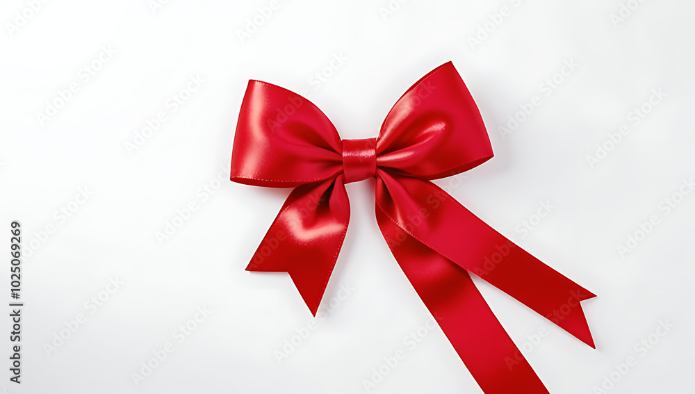 red satin gift bow isolated white background red satin gift bow isolated white background