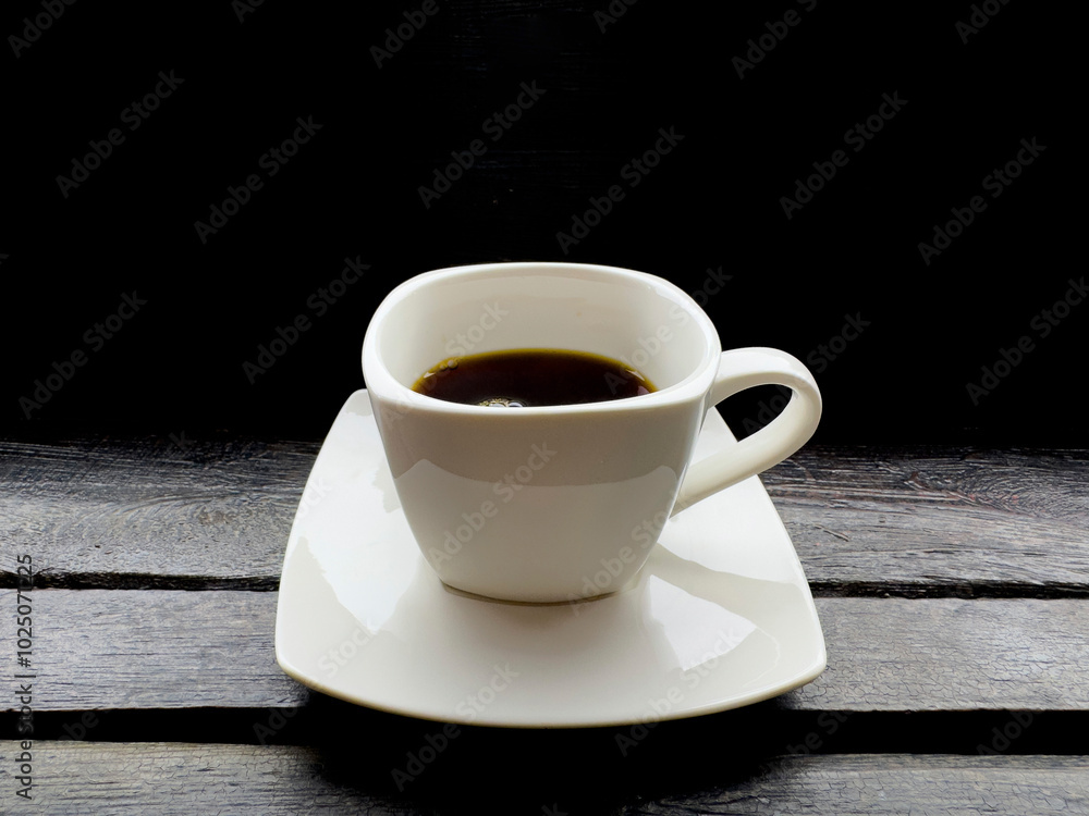 White Coffee Cup on Wooden Table White Coffee Cup on Wooden Table
