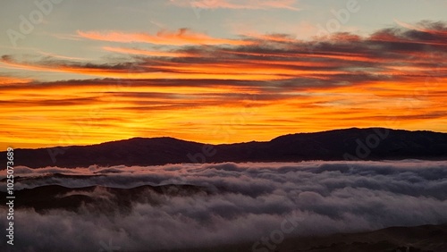 Wallpaper Mural sunrise over the mountains Torontodigital.ca