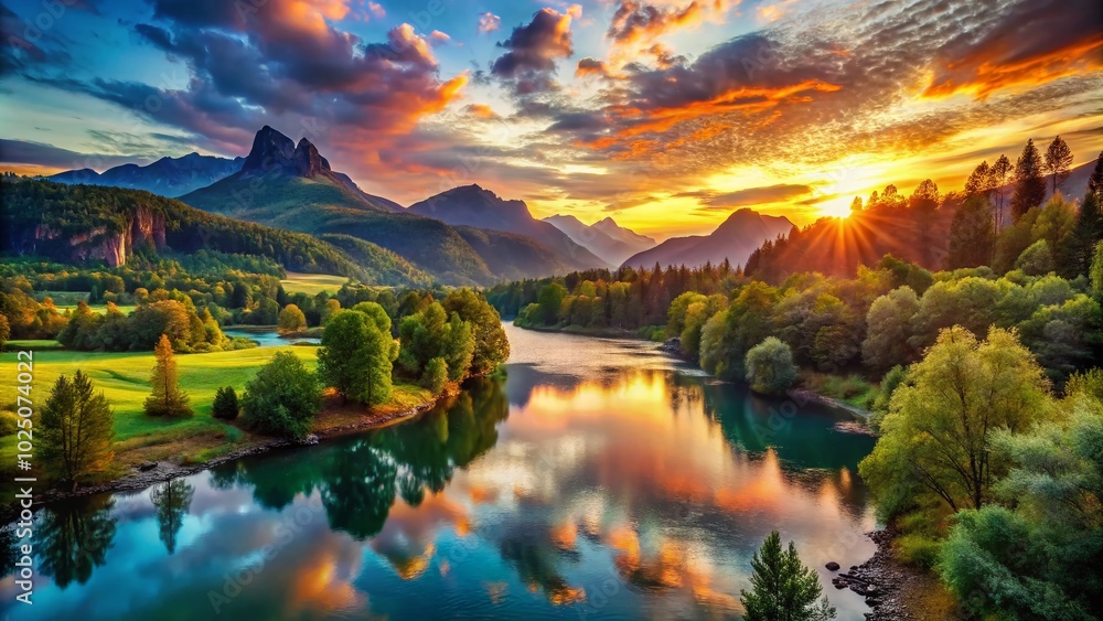 Fototapeta premium Captivating Vigana Photo Showcasing Natural Beauty and Serenity in Scenic Landscapes for Stunning Visual Appeal