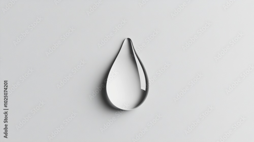 Single teardrop shape on a plain background, emotion. Single teardrop shape on a plain background, emotion.