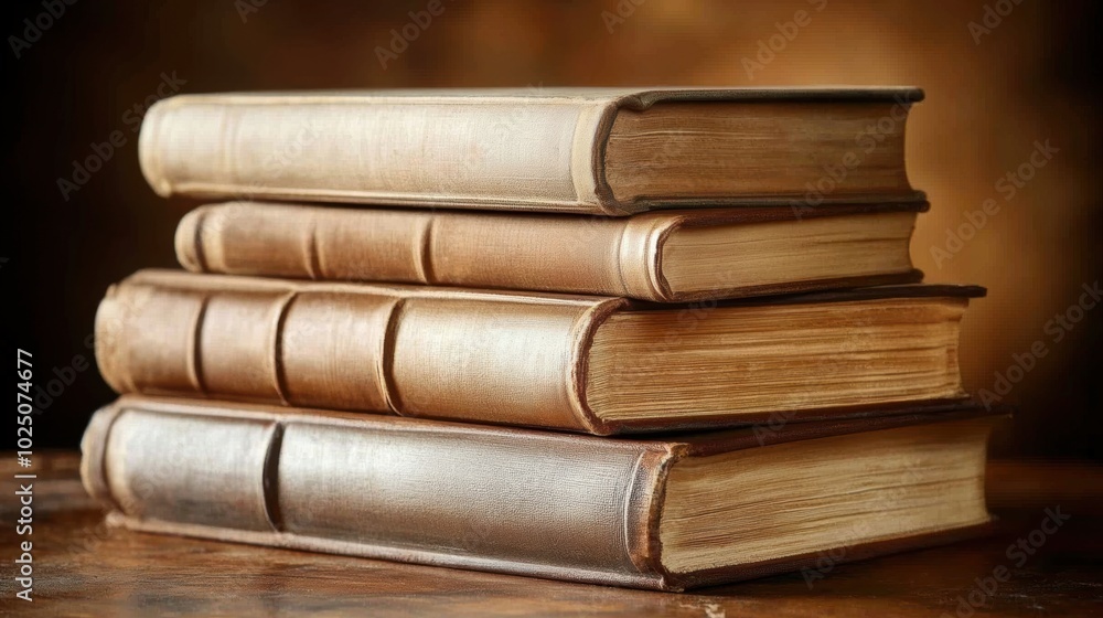 Stack of books with plain covers. Stack of books with plain covers.
