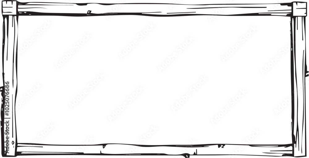 A simple frame made of four planks. A simple frame made of four planks.