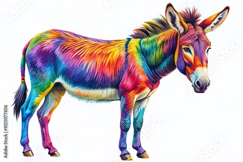 Charming Donkey Drawing: Hand-Illustrated Art for Animal Lovers and Home Decor Enthusiasts