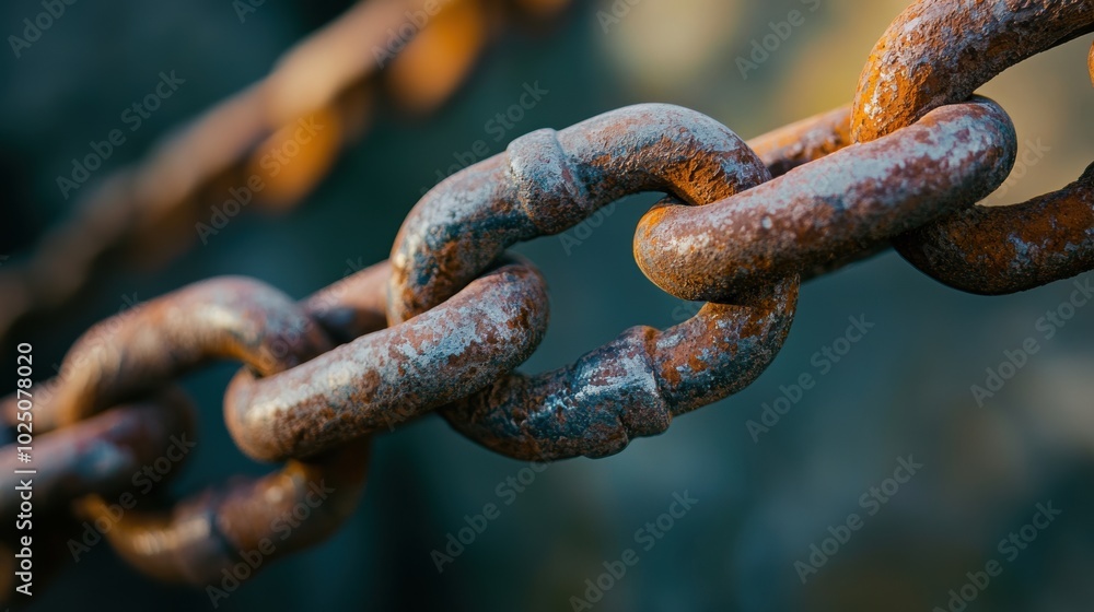 Close-up of rusty metal chains Close-up of rusty metal chains