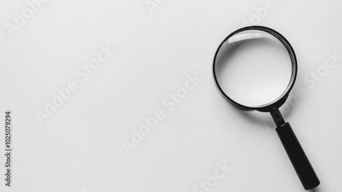 Wallpaper Mural Simple magnifying glass lying on a white surface,  search or focus. Torontodigital.ca