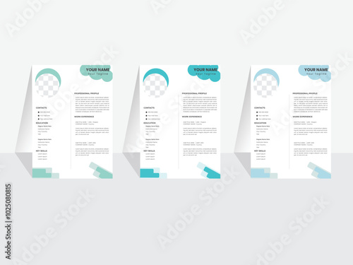 Clean Modern Resume, CV vector templet for Business Job Applications And Multi Purpose CV Design.