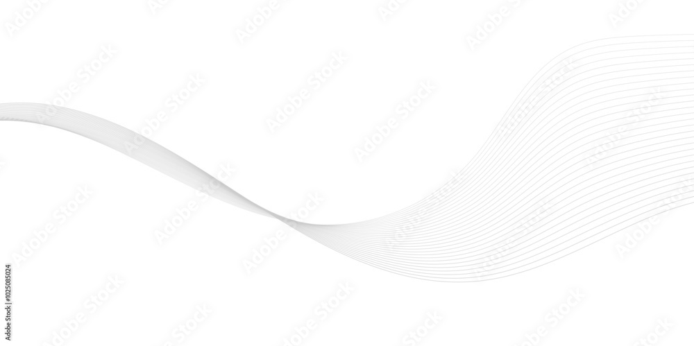 Grey and black wave, curve lines on transparent background. Digital futuristic technology concept banner background. Design for technology, business, voice, sound, data science, geometric border patte Grey and black wave, curve lines on transparent background. Digital futuristic technology concept banner background. Design for technology, business, voice, sound, data science, geometric border patte