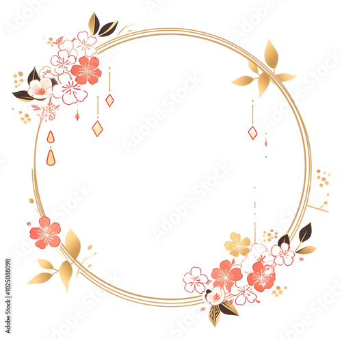 PNG Mini japan jewelry pattern flower. photo