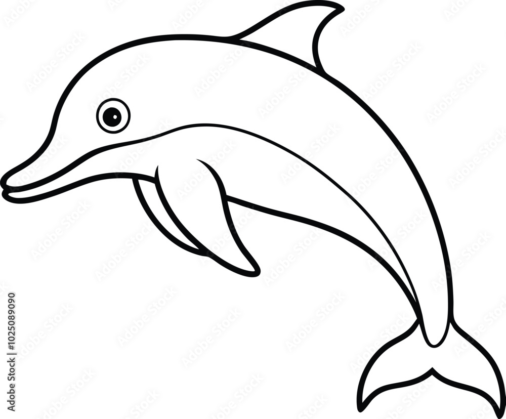 Dolphin Character line art Vector Illustration. Dolphin outline drawing design. Dolphin Coloring Pages, Kids Coloring Book. Dolphin Character line art Vector Illustration. Dolphin outline drawing design. Dolphin Coloring Pages, Kids Coloring Book.