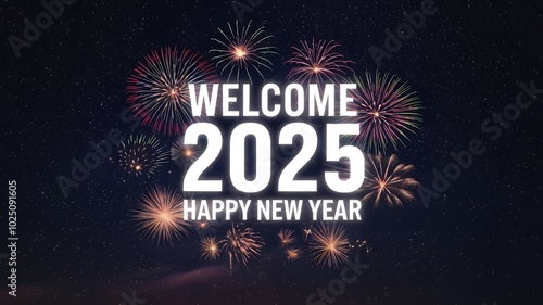 Welcome 2025: Fireworks Light Up the Night Sky