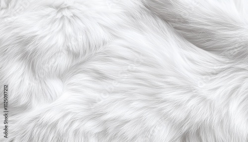 Natural fur texture of the Arctic fox with pure white fur, creating a seamless pattern of soft, exotic elegance