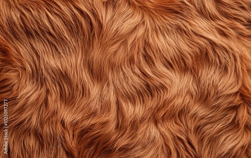 Repeating pattern of wild buffalo fur with thick, coarse textures in rich brown tones, evoking a sense of wilderness photo