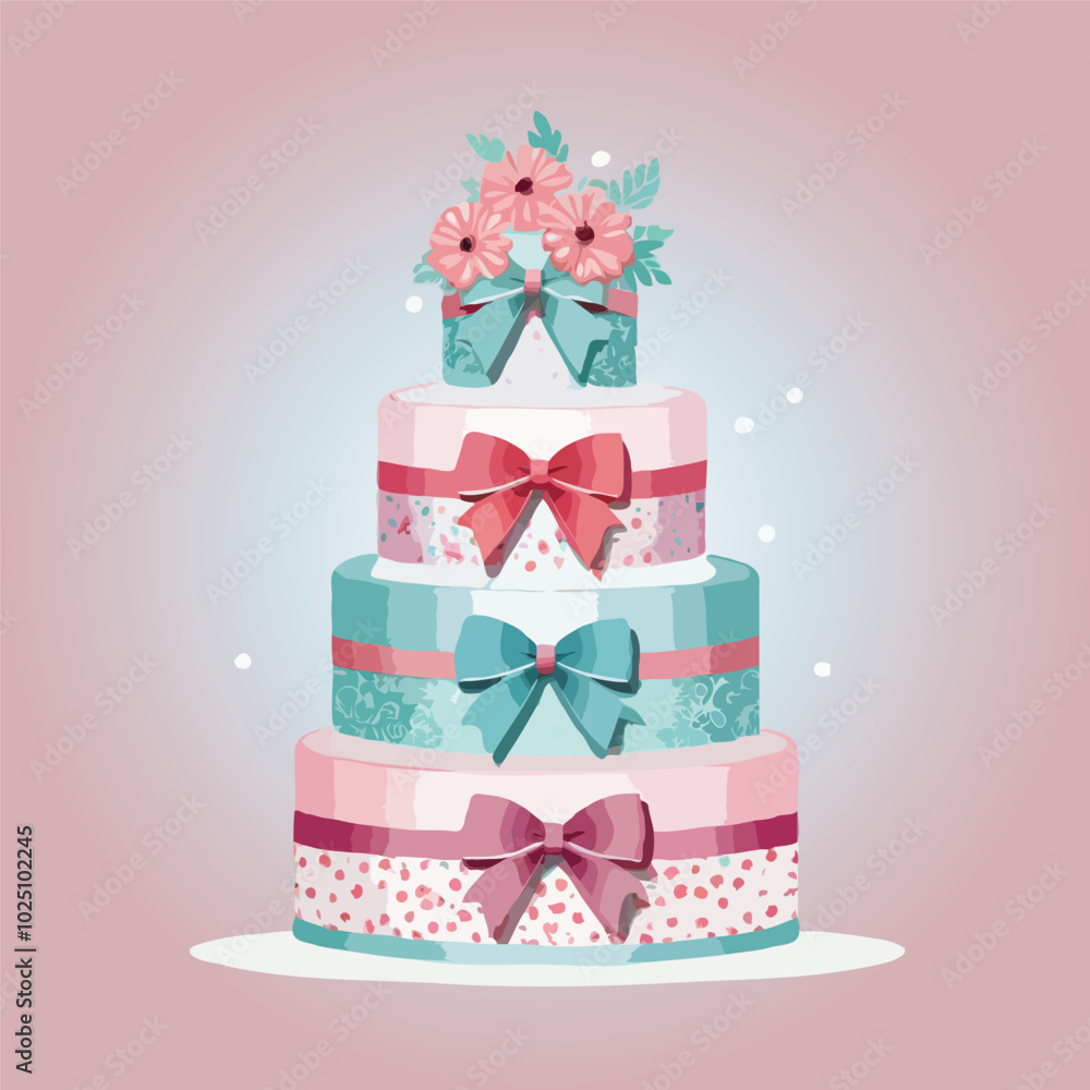 Obraz premium wedding cake with flowers