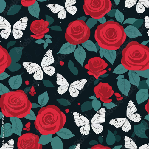 seamless pattern with roses