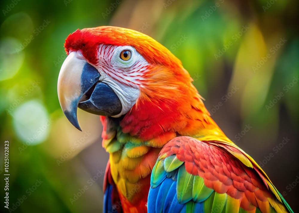 Colorful Talking Parrot Bird in Vibrant Plumage: A Charming Companion for Nature Lovers and Pet Enthusiasts Colorful Talking Parrot Bird in Vibrant Plumage: A Charming Companion for Nature Lovers and Pet Enthusiasts