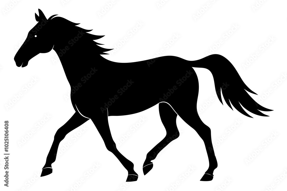 horse silhouette vector illustration