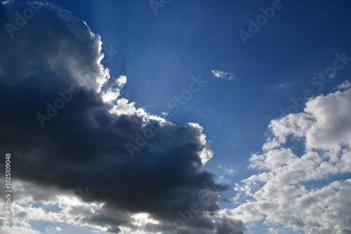 Blue sky and clouds, Kilkenny Castle Park, Kilkenny, Ireland