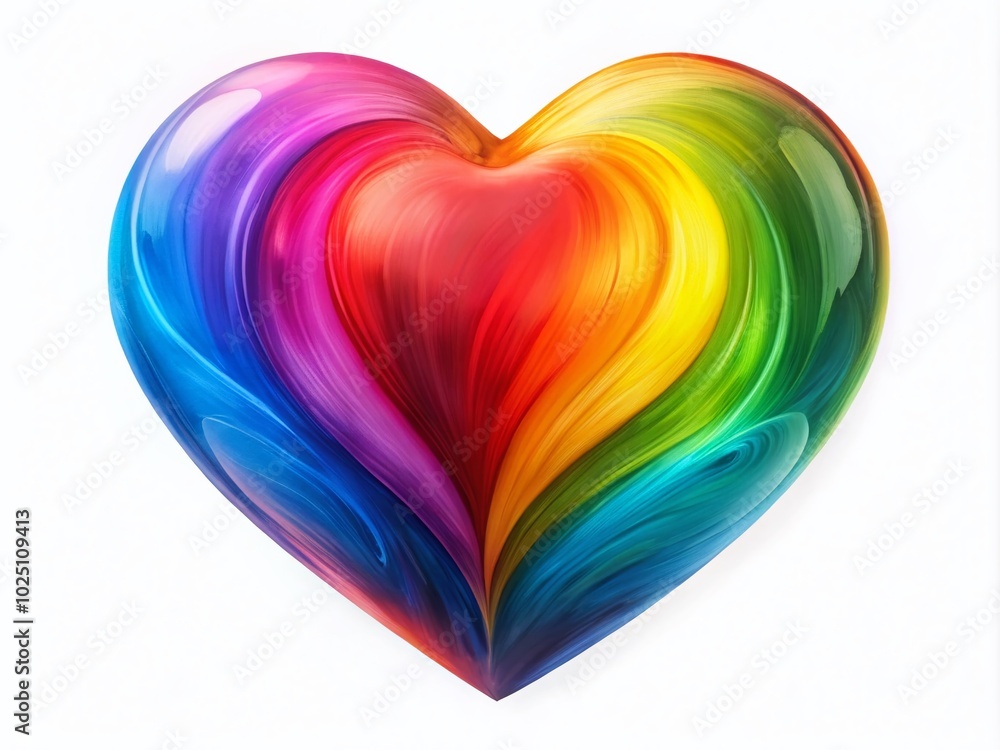 Creative Drawing of a Heart in Vibrant Colors - Perfect for Love, Romance, and Valentine's Day Designs and Creative Drawing of a Heart in Vibrant Colors - Perfect for Love, Romance, and Valentine's Day Designs and