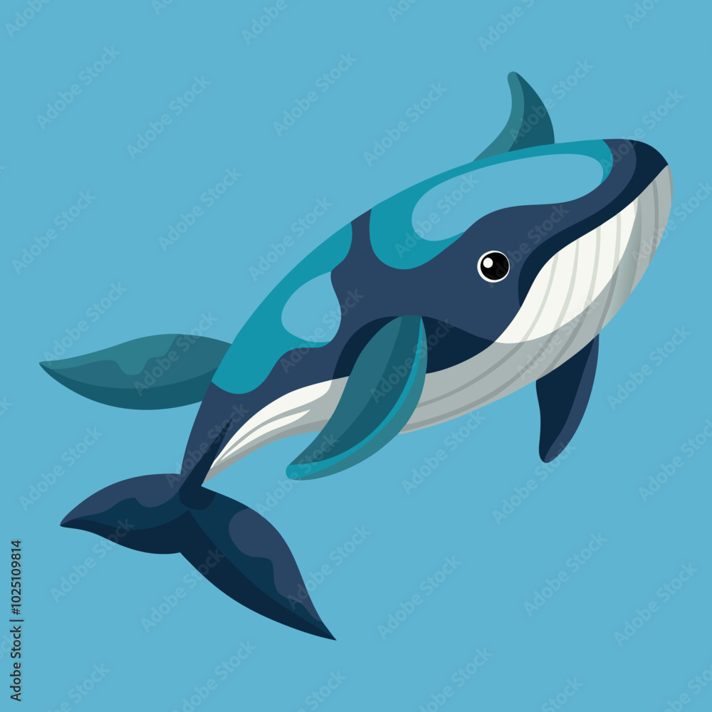 Fototapeta premium bowhead-whale-isometric-illustrations