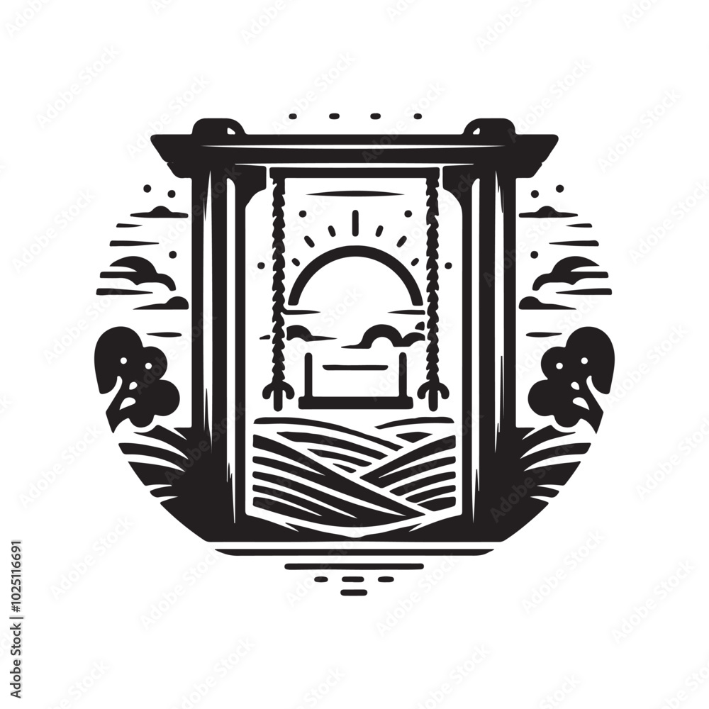 Download High-Quality Swing Gate Silhouette Vector Graphics Download High-Quality Swing Gate Silhouette Vector Graphics