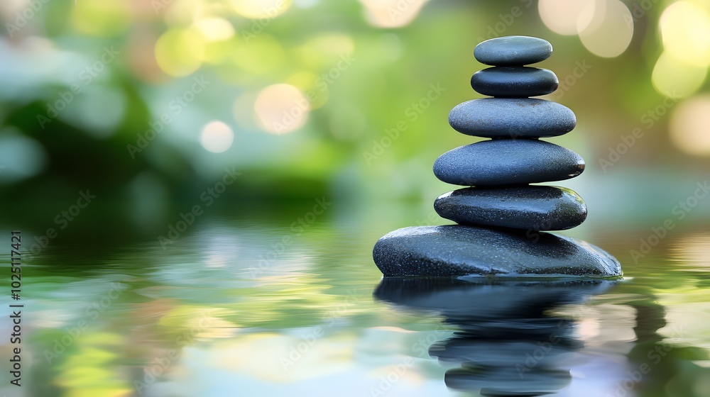 Obraz premium 28. A calm visual of meditation is effect on the nervous system
