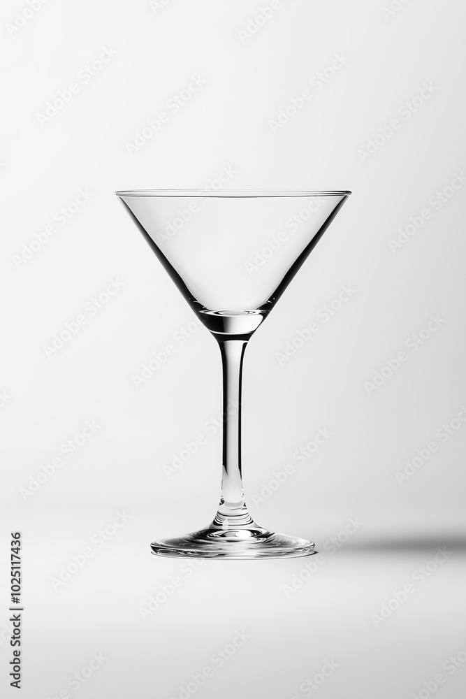 Empty martini glass, white isolate background Empty martini glass, white isolate background