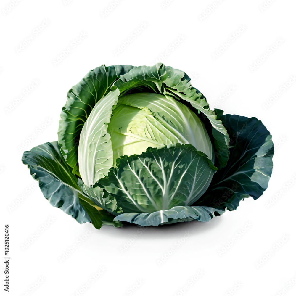 Fototapeta premium A Cabbage isolated on transparent background