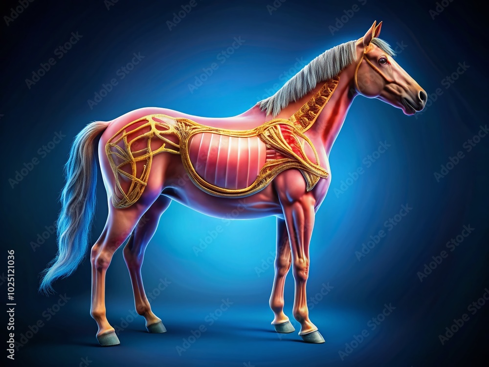 Detailed Anatomy Model of Horse Intestine for Educational Purposes in Veterinary Science and Animal Health Studies Detailed Anatomy Model of Horse Intestine for Educational Purposes in Veterinary Science and Animal Health Studies