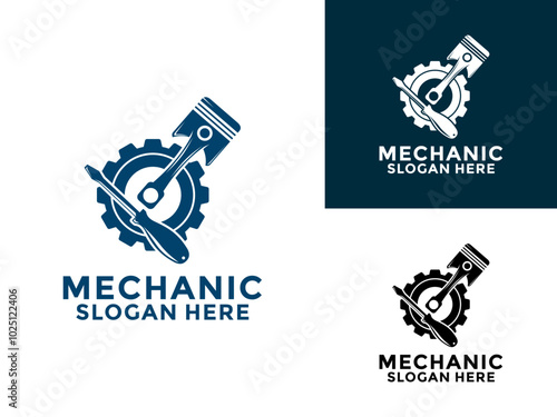 Mechanic logo design, services,engineering,repair, maintenance work logo vector template