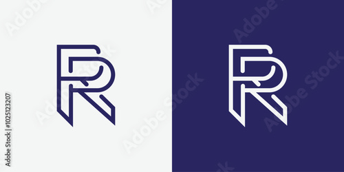 Premium vector branding identity corporate vector logo R design