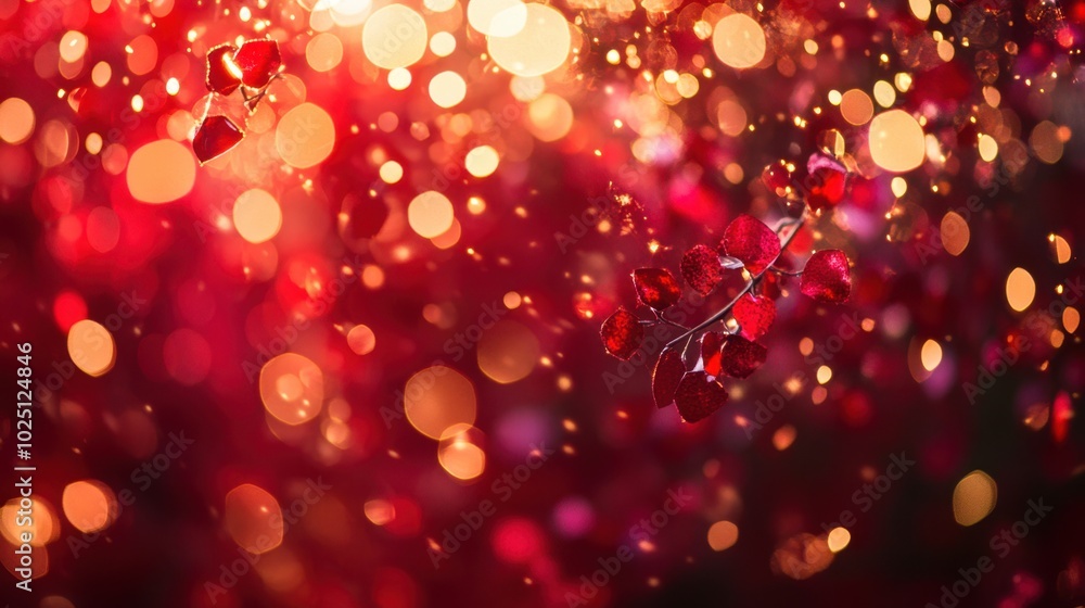The Red Leaf Bokeh Background The Red Leaf Bokeh Background