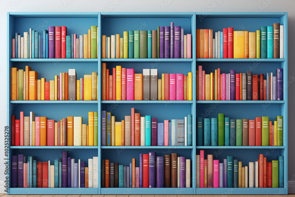 Eye catching Books on Shelves in Library or Study with Classic Dark Wood Eye catching Books on Shelves in Library or Study with Classic Dark Wood