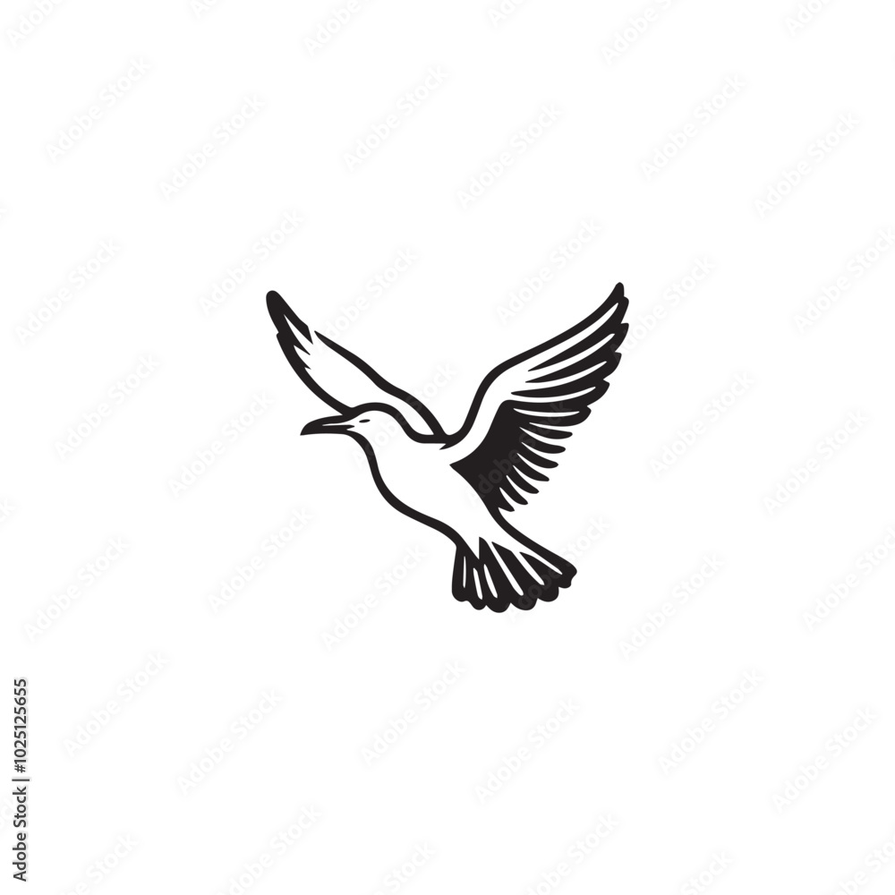 Fototapeta premium Seagul bird logo icon vector