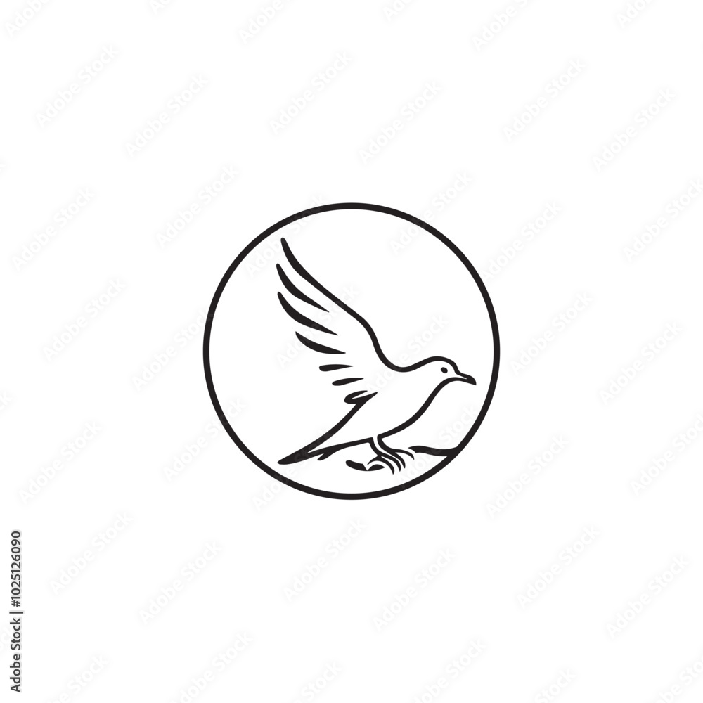 Seagul bird logo icon vector Seagul bird logo icon vector