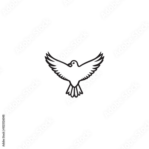 Seagul bird logo icon vector