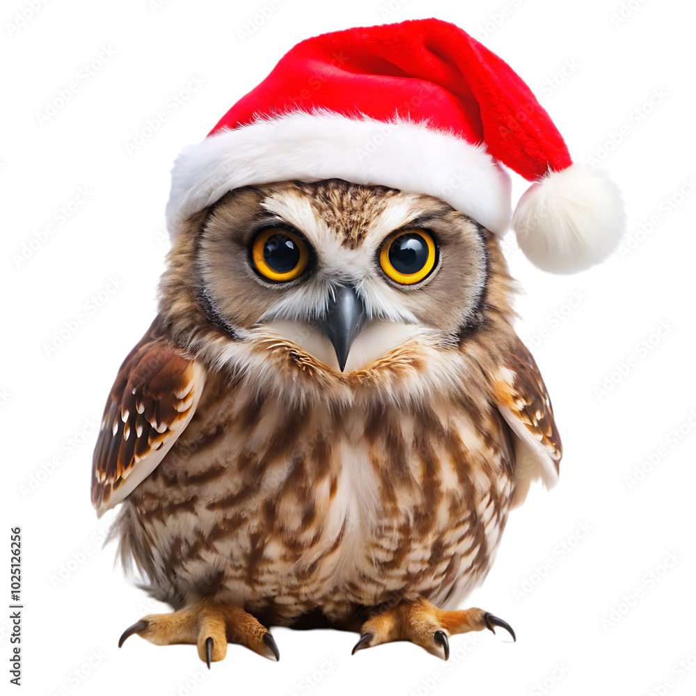 christmas owl isolated on white christmas owl isolated on white