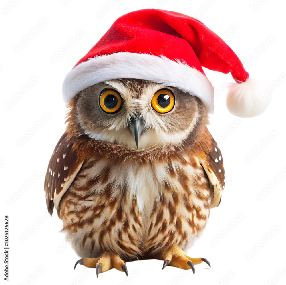 christmas owl isolated on white christmas owl isolated on white