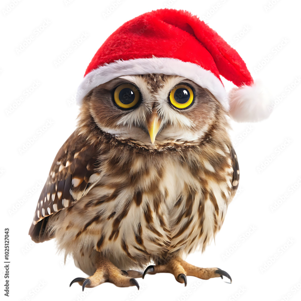 christmas owl isolated on white christmas owl isolated on white