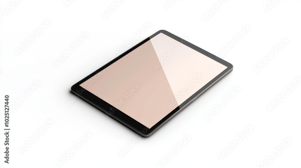 Sleek modern tablet isolated on a white background, perfect for technology, gadget design, and mobile applications. Sleek modern tablet isolated on a white background, perfect for technology, gadget design, and mobile applications.