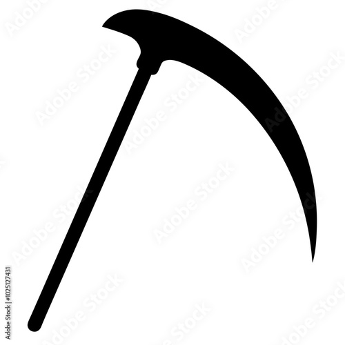 Scythe Silhouette vector illustration