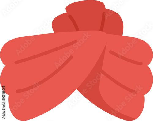 Vibrant red indian turban, symbolizing cultural pride and heritage