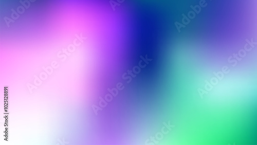 Gradient abstract background of aurora borealis sky. soft tender pink, purple, green and blue gradients vector design